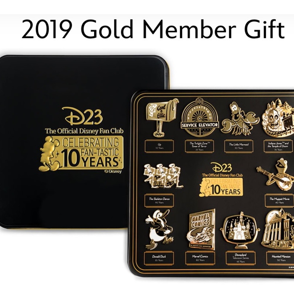 D23 Celebrating 10 Fan-Tastic Years Pin Set